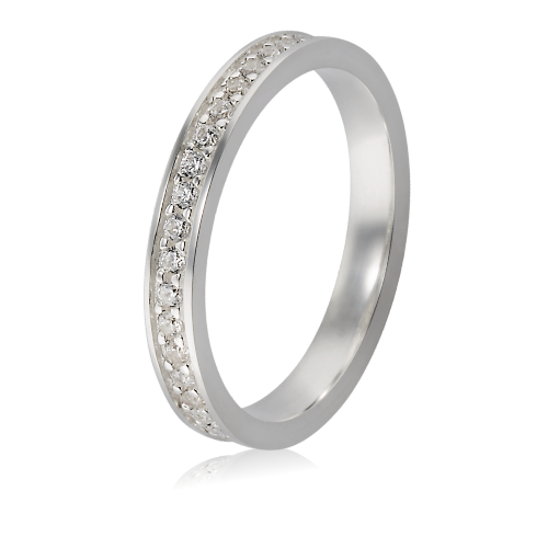 Aparador de Prata 950 3mm com pedras