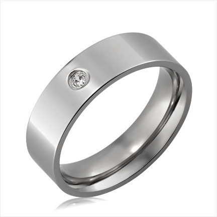 Alian&ccedil;a de a&ccedil;o reta 6mm com 1 zirc&ocirc;nia de 2,00mm