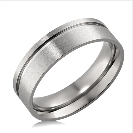 Aliança de Aço Liso 6mm