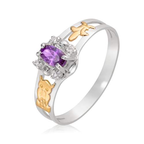 Anel de Formatura Prata 950 com Emblema Ouro 18k