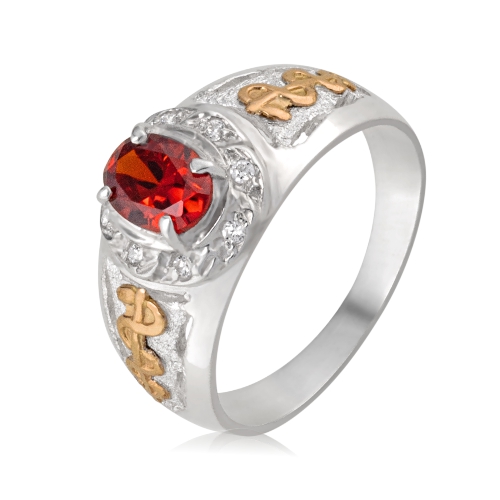 Anel de Formatura Prata 950 com Emblema Ouro 18k