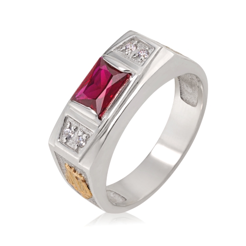 Anel de Formatura Prata 950 com Emblema Ouro 18k