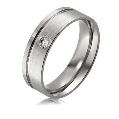 Alian&ccedil;a de A&ccedil;o 6mm com pedra