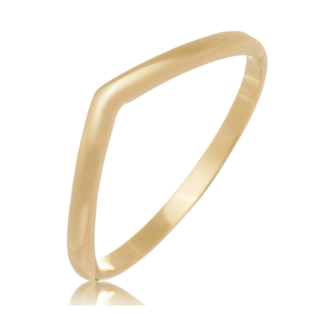 Anel solit&aacute;rio folheado a ouro liso