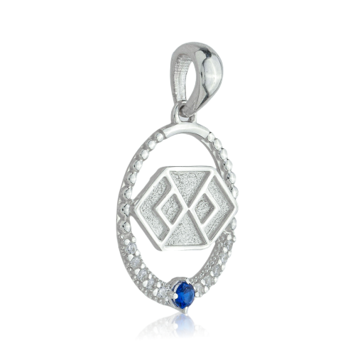 Pingente de Formatura em Prata Cravejado - Administração